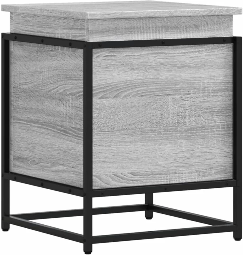 vidaXL Κουτί Αποθήκευσης με Γκρι Sonoma 40x40x51,5 εκ. Επεξ. Ξύλο