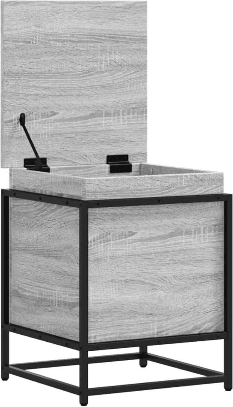 vidaXL Κουτί Αποθήκευσης με Γκρι Sonoma 40x40x51,5 εκ. Επεξ. Ξύλο