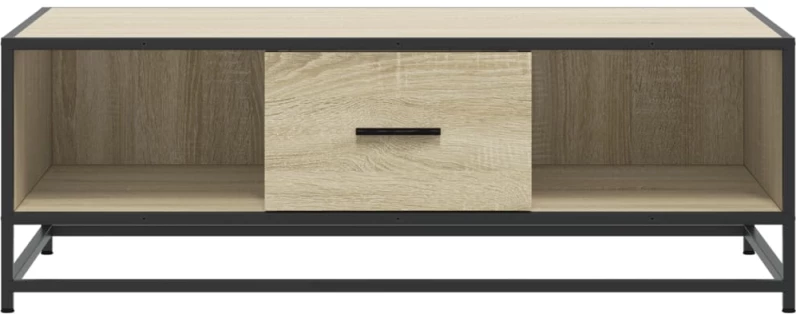 vidaXL Τραπεζάκι Σαλονιού Sonoma Δρυς 100x57x35εκ Επεξ. Ξύλο + Μέταλλο