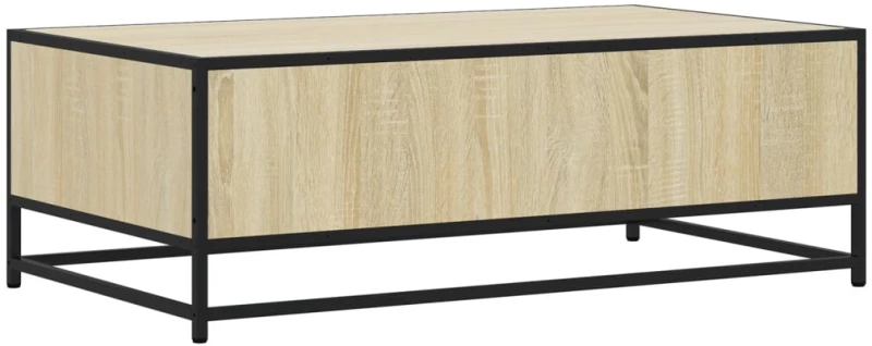 vidaXL Τραπεζάκι Σαλονιού Sonoma Δρυς 100x57x35εκ Επεξ. Ξύλο + Μέταλλο