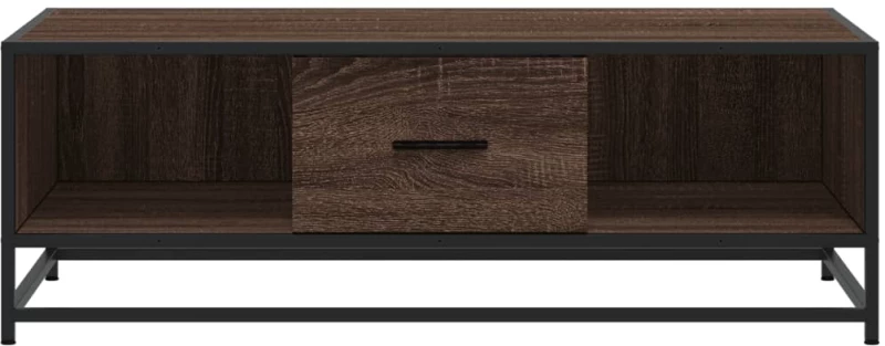 vidaXL Τραπεζάκι Σαλονιού Καφέ Δρυς 100x57x35 εκ. Επεξ. Ξύλο/Μέταλλο
