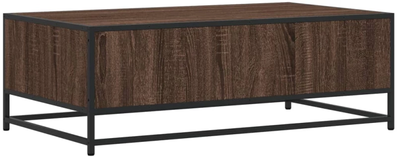 vidaXL Τραπεζάκι Σαλονιού Καφέ Δρυς 100x57x35 εκ. Επεξ. Ξύλο/Μέταλλο