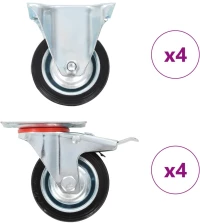 vidaXL Ρόδες 8 τεμ. 75 χιλ.