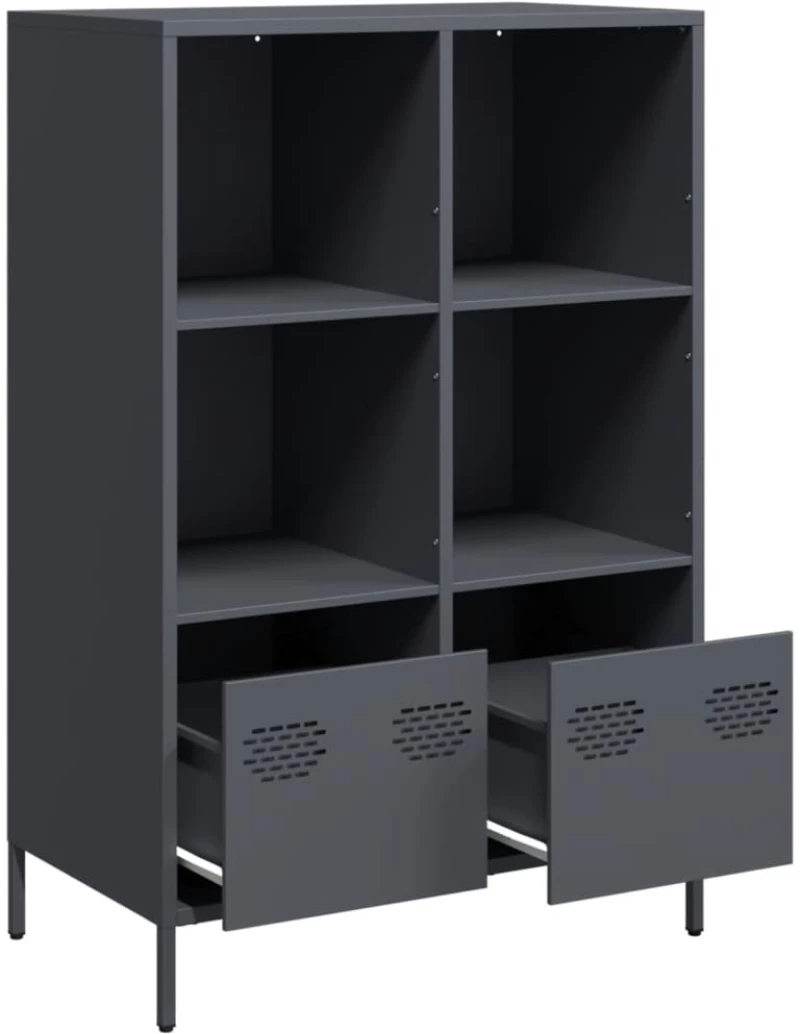 vidaXL Ντουλάπι Ανθρακί 68x39x103,5 εκ. από Χάλυβα