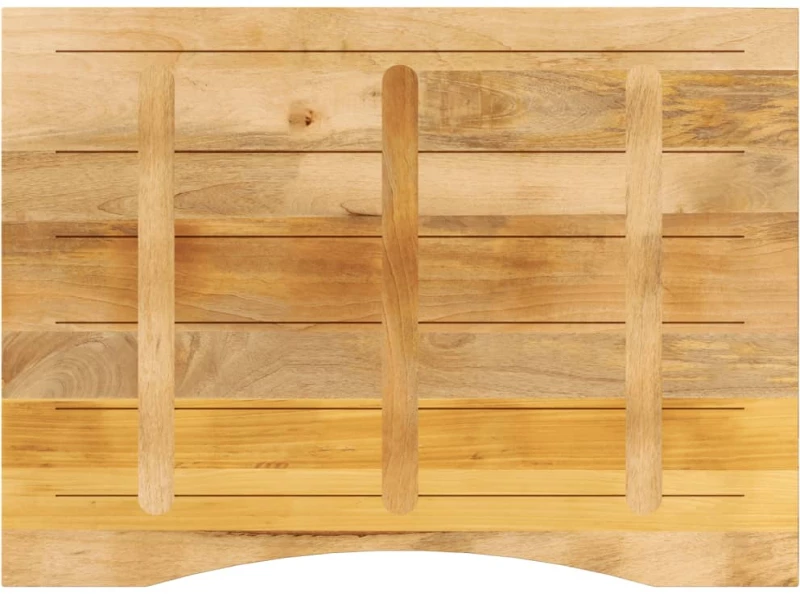 vidaXL Επιφάνεια Γραφείου Καμπύλη 100x80x2,5 εκ Μασίφ Ακατ. Μάνγκο