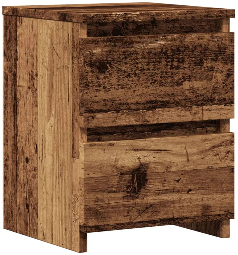 vidaXL Κομοδίνα 2 τεμ. Όψη Παλαιού Ξύλου 30 x 30 x 40 εκ. Επεξ. Ξύλο
