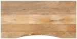 vidaXL Επιφάνεια Γραφείου Καμπύλη 110x60x2,5 εκ Μασίφ Ακατ. Μάνγκο