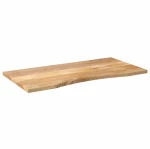 vidaXL Επιφάνεια Γραφείου Καμπύλη 110x60x2,5 εκ Μασίφ Ακατ. Μάνγκο