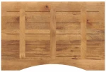 vidaXL Επιφάνεια Γραφείου Καμπύλη 90x60x2,5 εκ Μασίφ Ακατ. Μάνγκο