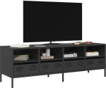 vidaXL Έπιπλο Τηλεόρασης Μαύρο 135x39x43,5 εκ. Ατσάλι Ψυχρής Έλασης