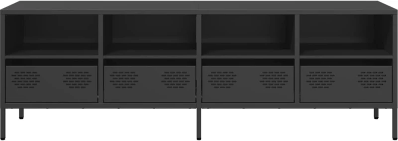 vidaXL Έπιπλο Τηλεόρασης Μαύρο 135x39x43,5 εκ. Ατσάλι Ψυχρής Έλασης