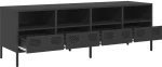 vidaXL Έπιπλο Τηλεόρασης Μαύρο 135x39x43,5 εκ. Ατσάλι Ψυχρής Έλασης