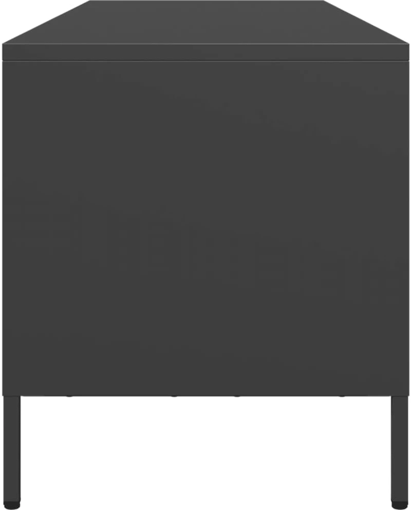 vidaXL Έπιπλο Τηλεόρασης Μαύρο 135x39x43,5 εκ. Ατσάλι Ψυχρής Έλασης