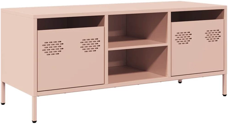 vidaXL Έπιπλο Τηλεόρασης Ροζ 101,5x39x43,5 εκ. Ατσάλι Ψυχρής Έλασης