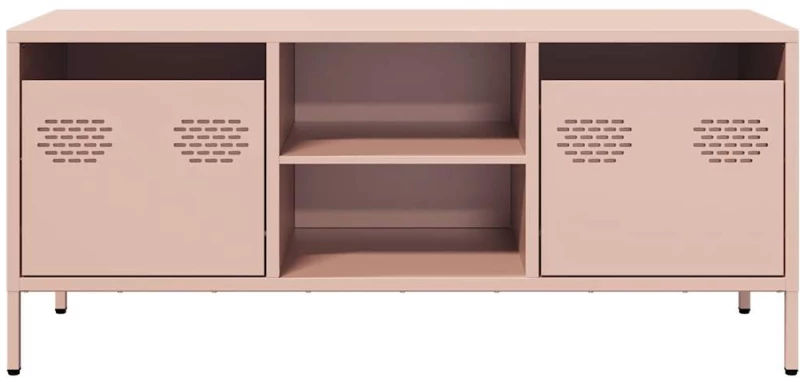vidaXL Έπιπλο Τηλεόρασης Ροζ 101,5x39x43,5 εκ. Ατσάλι Ψυχρής Έλασης