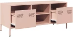 vidaXL Έπιπλο Τηλεόρασης Ροζ 101,5x39x43,5 εκ. Ατσάλι Ψυχρής Έλασης