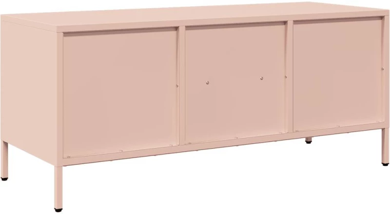 vidaXL Έπιπλο Τηλεόρασης Ροζ 101,5x39x43,5 εκ. Ατσάλι Ψυχρής Έλασης