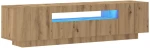 vidaXL Έπιπλο Τηλεόρασης με LED Αρτισιανή Δρυς 160x35x40 εκ Επεξ.Ξύλο