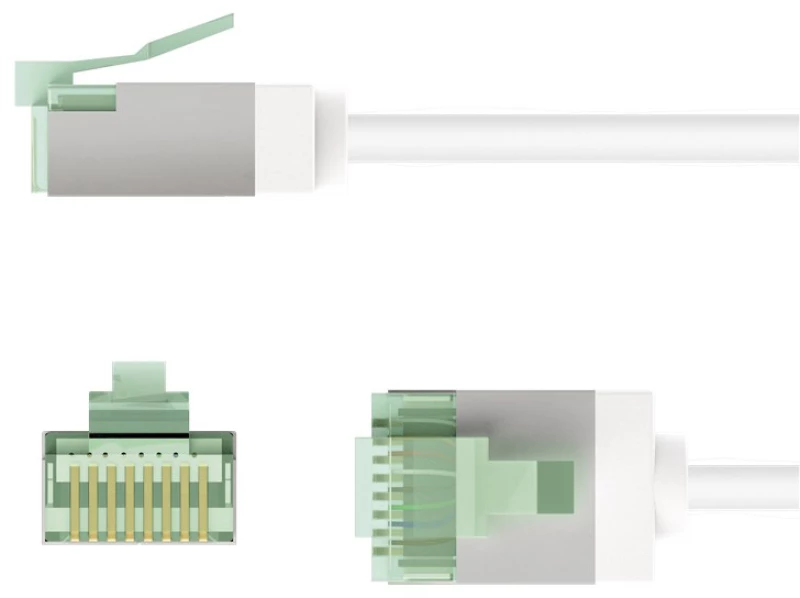 GOOBAY καλώδιο δικτύου 74360, CAT 8.1 U/FTP, slim, copper, 40Gbps, 1m, λευκό