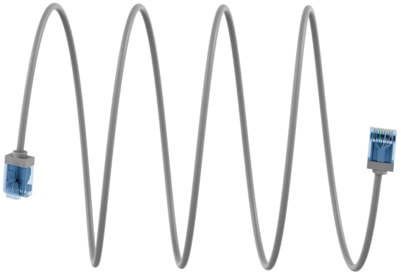 GOOBAY καλώδιο δικτύου 74224, CAT 6A U/UTP, slim, copper, 10Gbps, 3m, γκρι