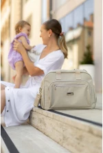FreeOn Τσάντα Αλλαξιέρα Αδιάβροχη Style Beige 82061