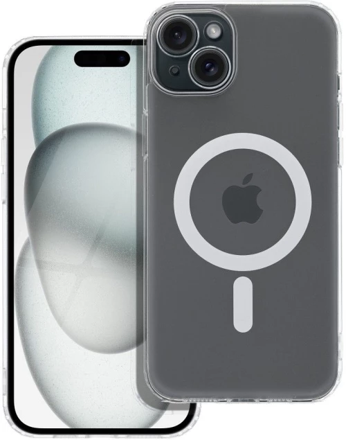 FROST MAG COVER case with camera protection compatible with MagSafe for IPHONE 15 Plus transparent