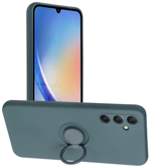 SILICONE RING case for SAMSUNG A34 5G green