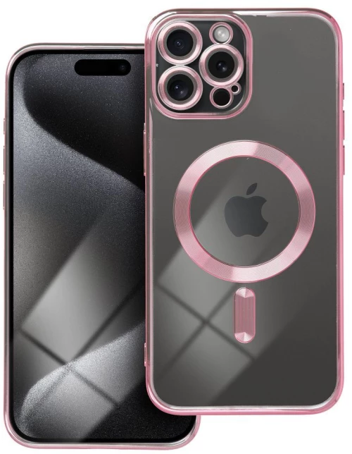 ELECTRO MAG COVER case compatible with MagSafe for IPHONE 15 Pro Max rose gold