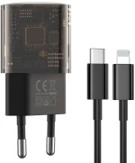 XO Clear wall charger CE05 PD 30W QC 3.0 18W 1x USB 1x USB-C brown + USB-C - Lightning cable