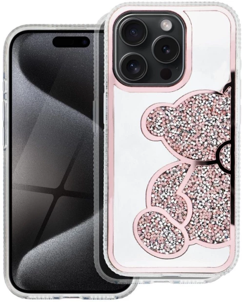 TEDDY BEAR Case for IPHONE 16 Pro pink
