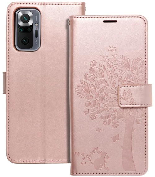 MEZZO Book case for XIAOMI Redmi Note 10 Pro tree rose gold