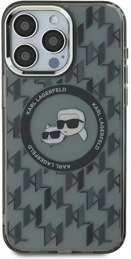 Karl Lagerfeld case for iPhone 16 6,1" KLHMP16SHMCKMHK black Hard IML Monogram Karl&Choupette Head MagSafe