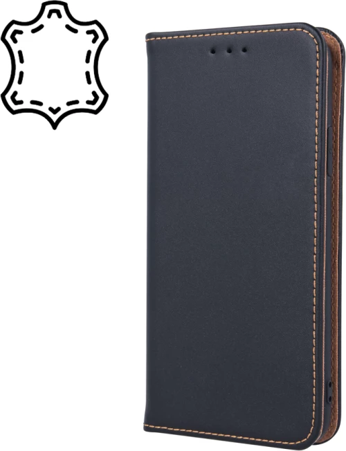 Genuine Leather Smart Pro for iPhone 16 Plus 6,7" black