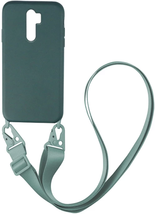 Θήκη Σιλικόνης με Strap CarryHang Sonique Xiaomi Redmi Note 8 Pro Πράσινο Σκούρο