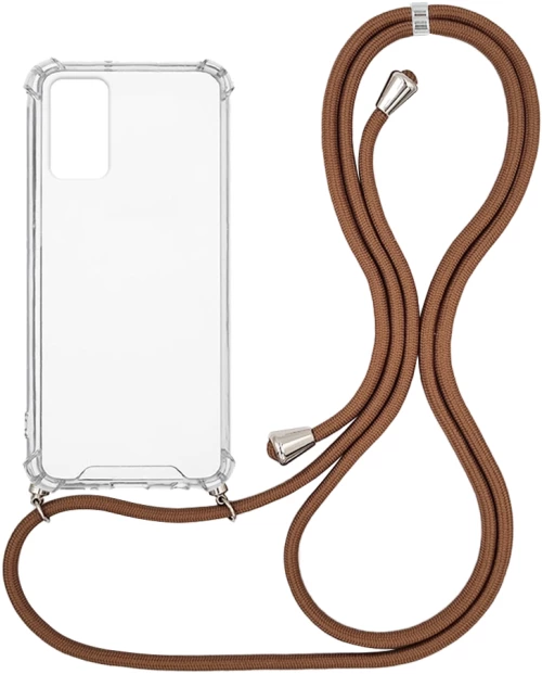 Θήκη Σιλικόνης με Κορδόνι Sonique Armor Clear Samsung Galaxy A13 4G Καφέ
