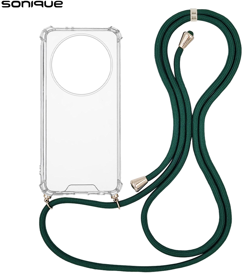Θήκη Σιλικόνης με Κορδόνι Sonique Armor Clear Honor Magic5 Lite 5G Πράσινο Σκούρο