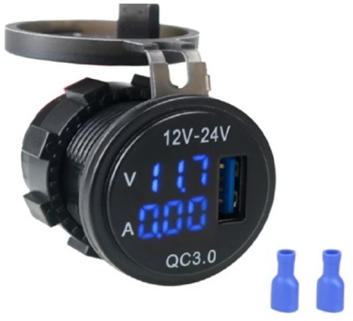 Πρίζα Χωνευτή USB-AMP-VOLT