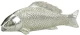Διακοσμητικό Ψάρι Πολυεστερικό Ασημί 31x12εκ