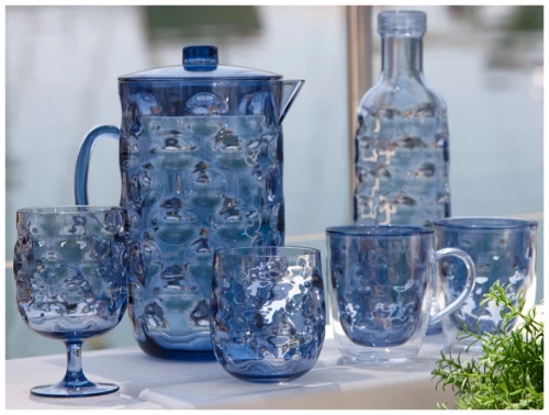 Ποτήρι Κρασιού άθραυστο από MS Ø8cm – Υ14cm Moon-Blue Marine Business (Σετ 6 τεμαχίων)