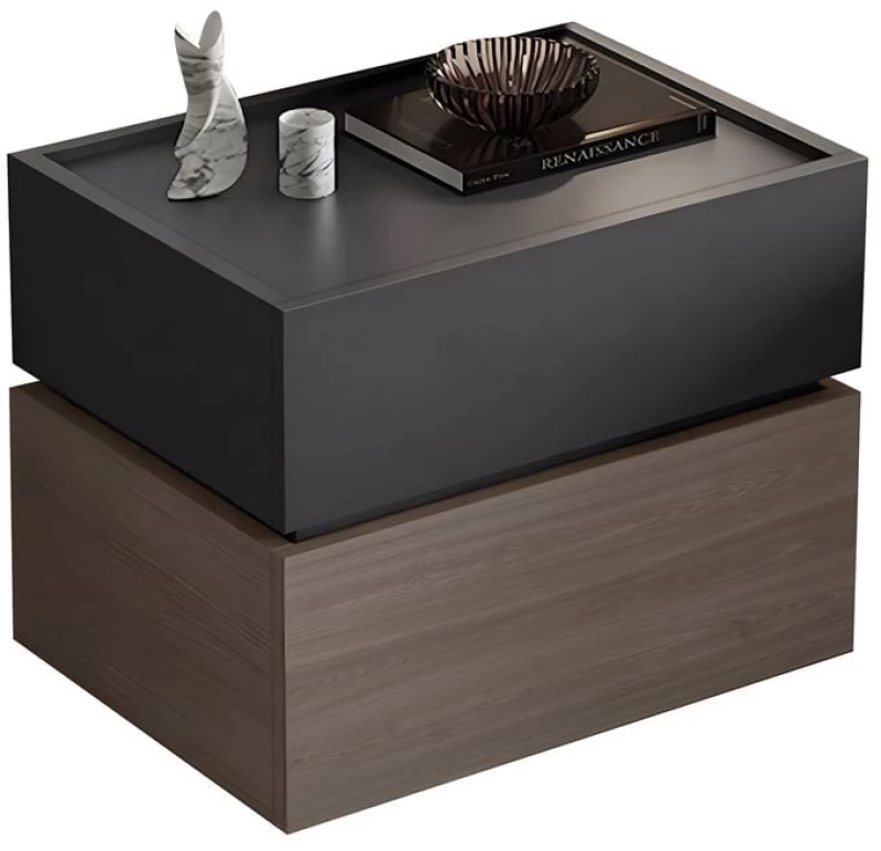 VANITY Κομοδίνο, Αποχρώσεων Sonoma Oak & Grey, με Αποσπώμενα χρωματικά Μέρη