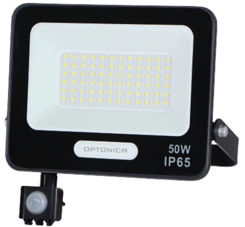 OPTONICA LED προβολέας 15857 με αισθητήρα κίνησης, 50W, 6000K, IP65