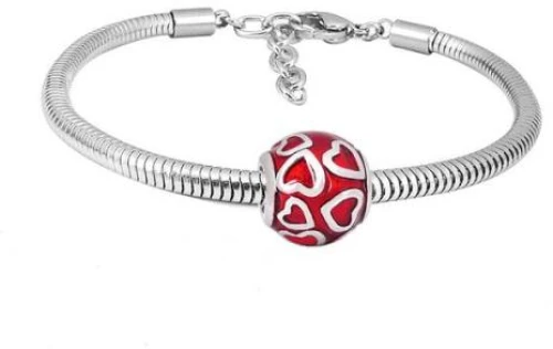 Ατσάλινο βραχιόλι με charm (B3286)