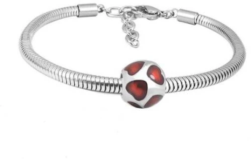 Ατσάλινο βραχιόλι με charm (B3291)