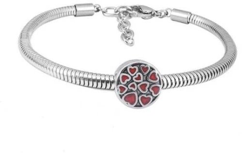 Ατσάλινο βραχιόλι με charm (B3301)