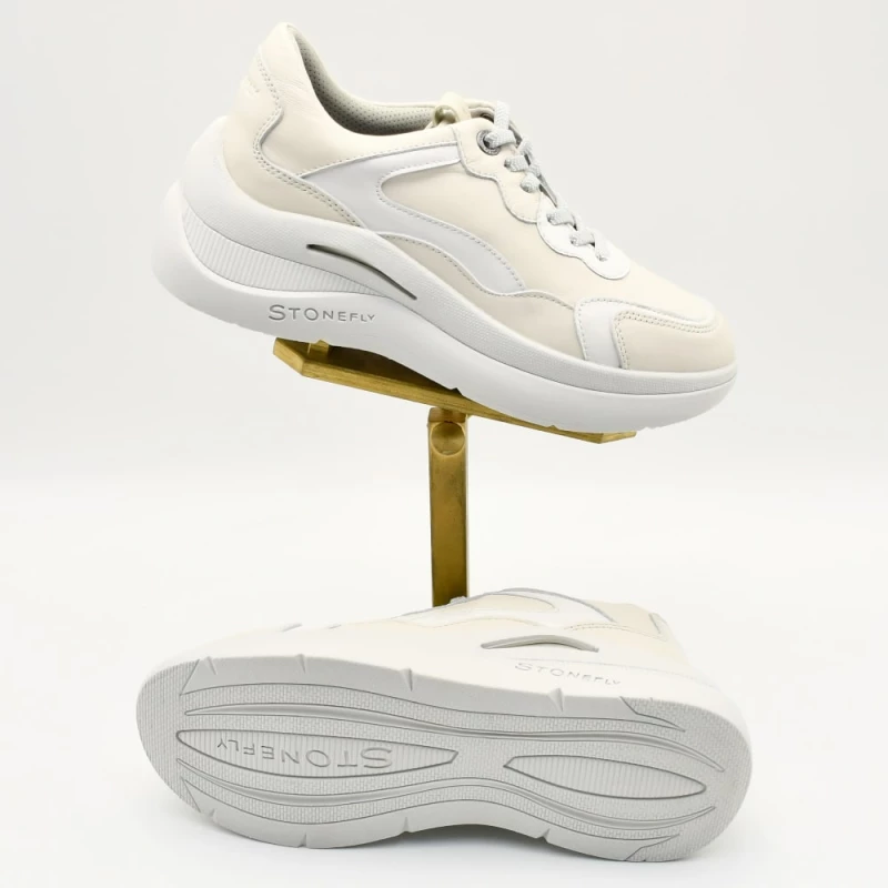 Sneakers Γυναικεία Stonefly 221676 346 Rocha 5 σε δέρμα μπεζ