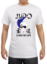 T-shirt JUDO Λευκό Βαμβακερό A Way of Life