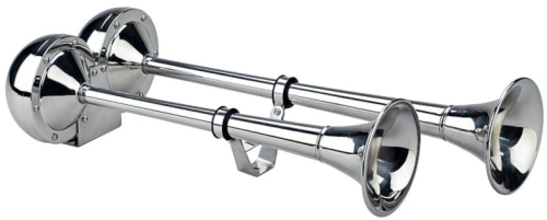 Κόρνα Διπλή Inox 12v