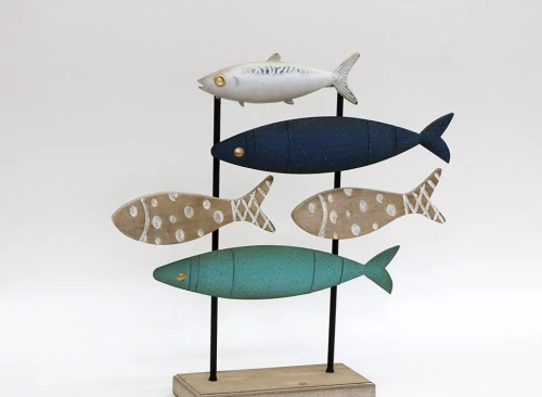 Ψάρια Μεταλλικά με Βάση 45x45cm