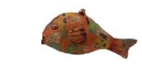 Διακοσμητικό Μεταλλικό Ψάρι Multi Colour - Πορτοκαλί