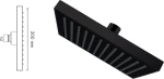 Κώδωνας Ντουζ Modea 00-3111 20x20 Black Matt (Μαύρο Ματ) Τετράγωνος